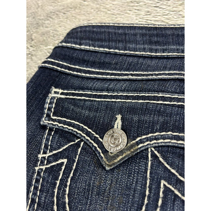 True Religion jeans flared vintage navy blue Billy white