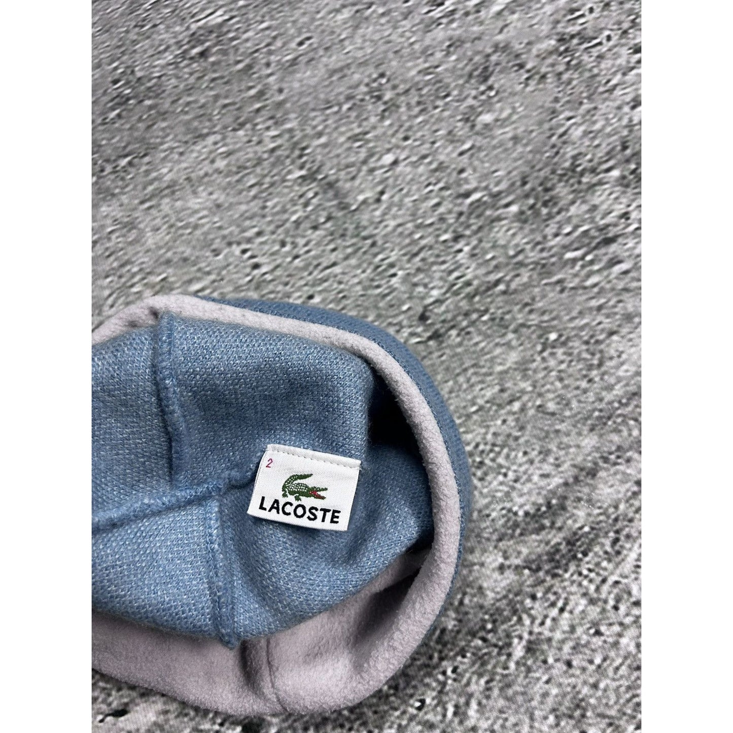 Lacoste Beanie big logo baby Blue white