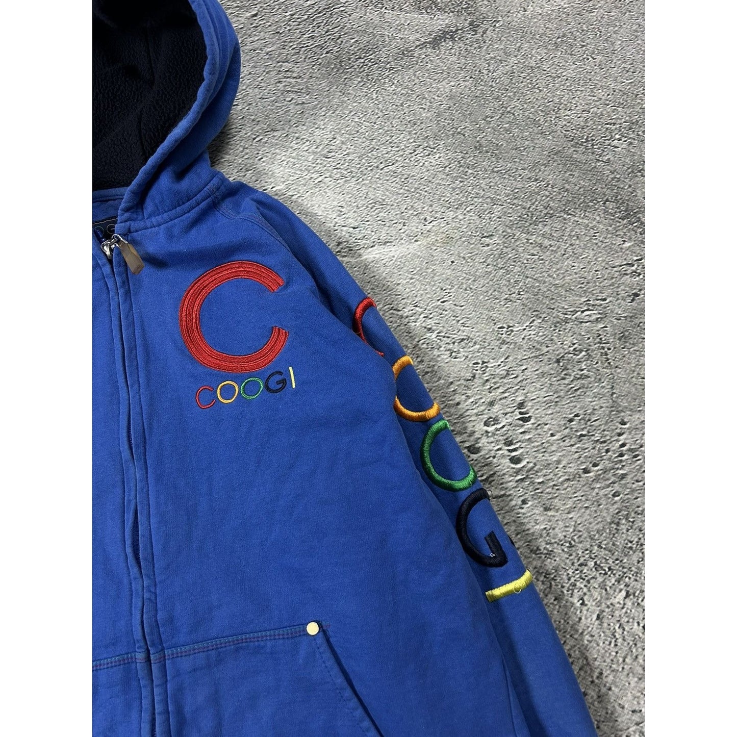 Coogi vintage zip hoodie blue Australia logo Y2K