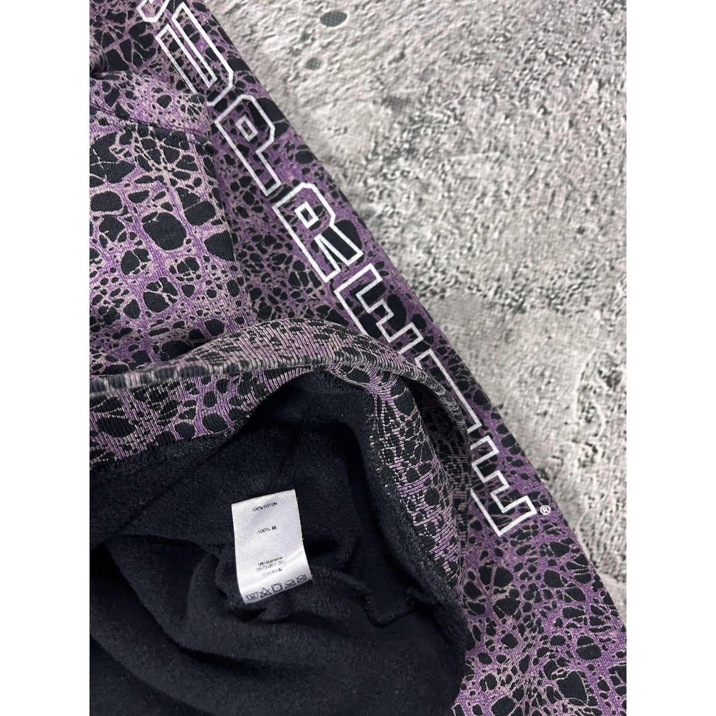 Supreme marble hoodie purple web