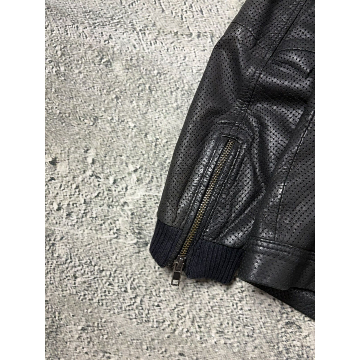 Diesel Vintage Leather asymetric black Jacket Avant Garde