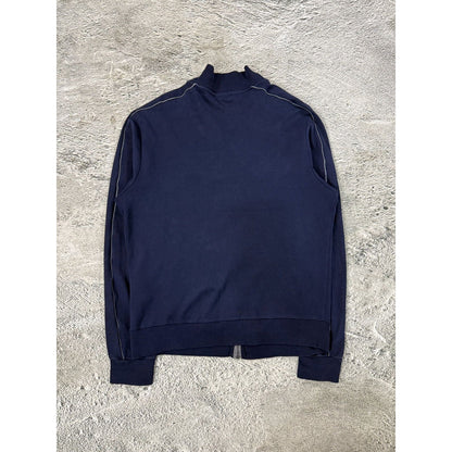 Dolce & Gabbana navy zip up crewneck multi pocker DG Y2K