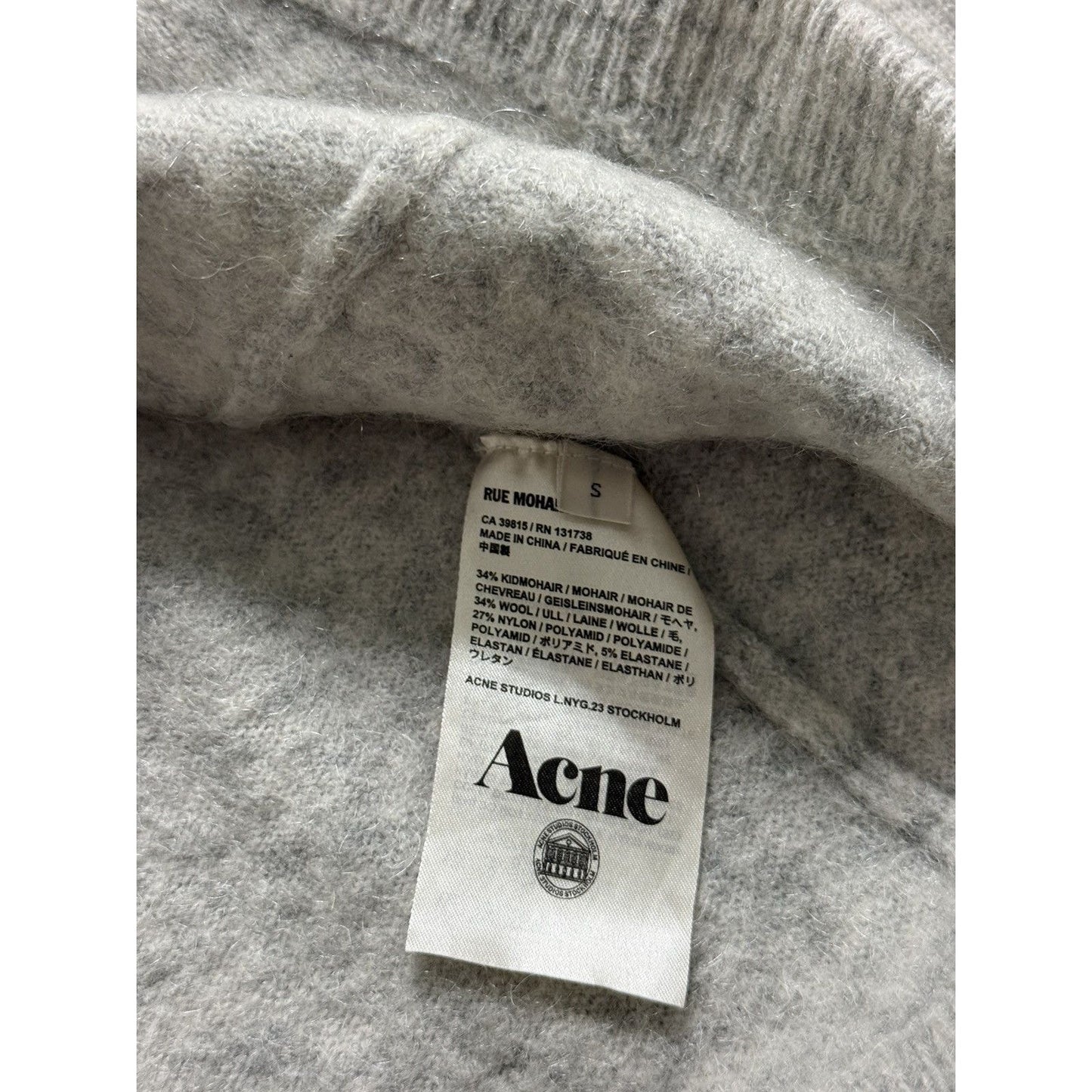 Acne Studios mohair sweater rue mohair paw13 boxy fit