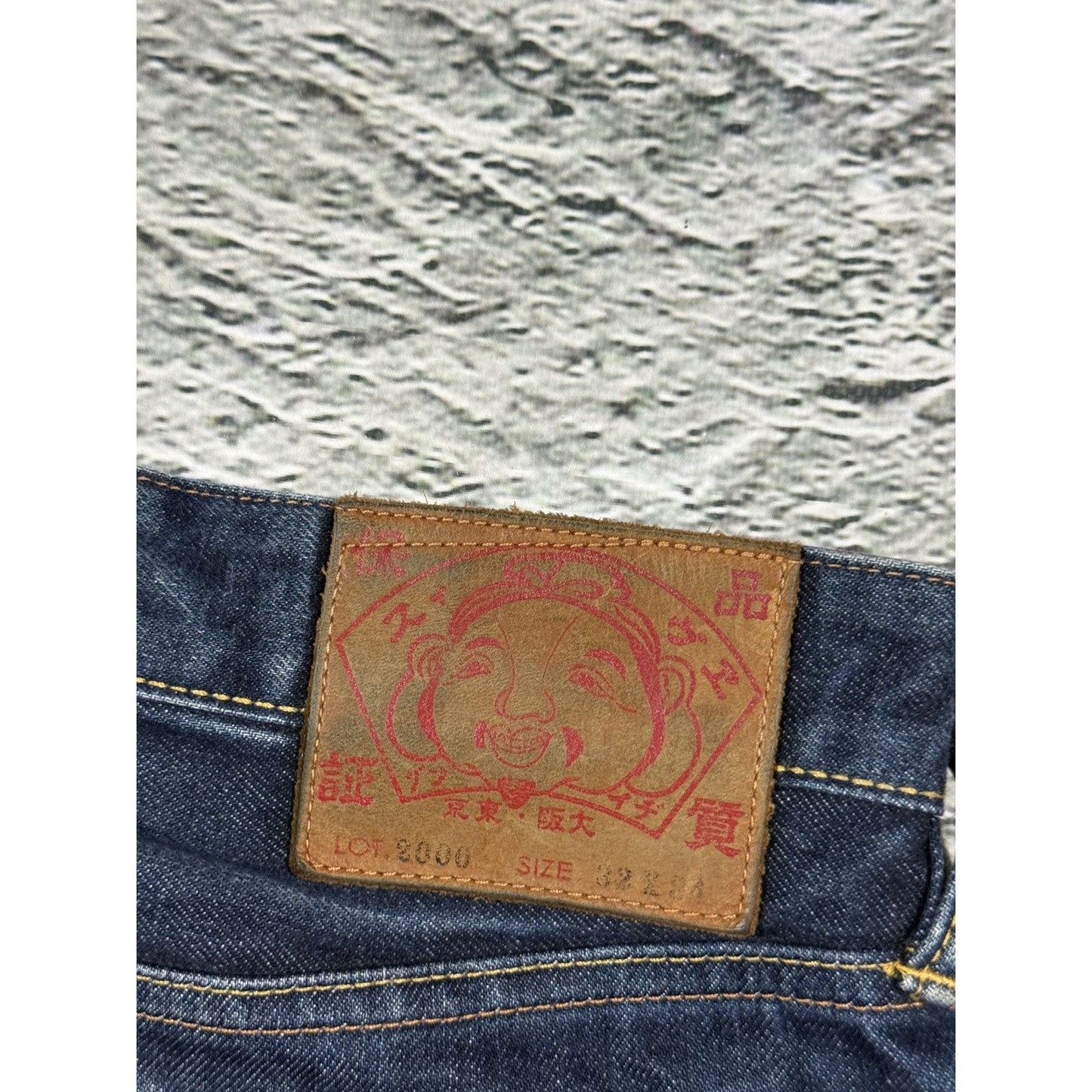 Evisu jeans daicock big logo gradient purple pink purple
