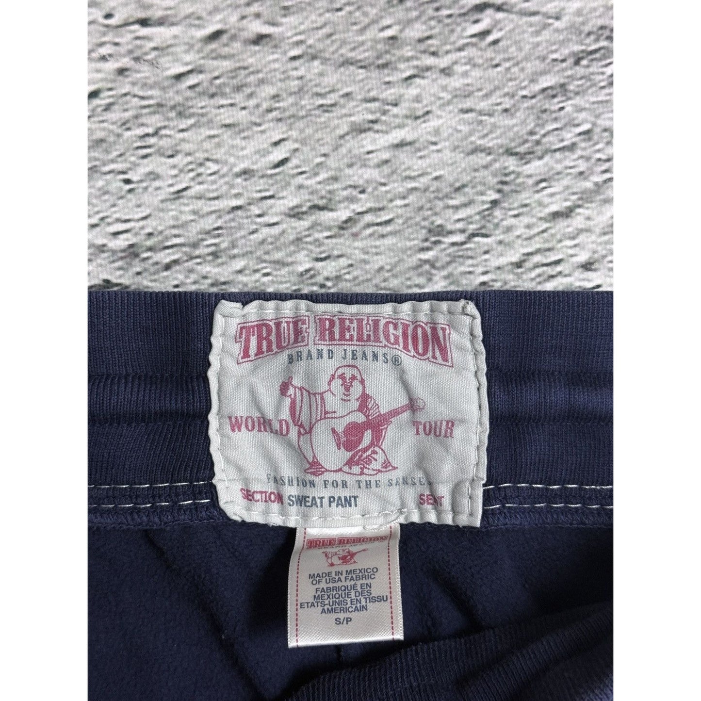 True Religion track suit zip hoodie sweatpants navy