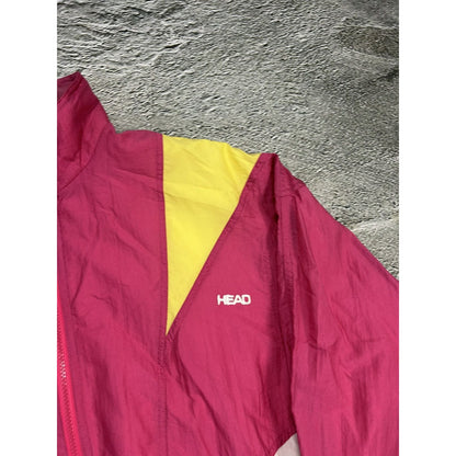 Head track suit vintage pink nylon pants jacket rave Y2K