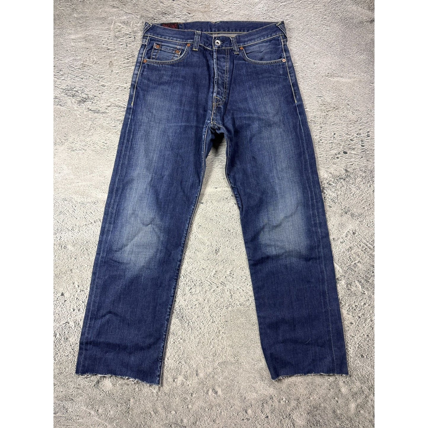 Evisu jeans vintage navy blue white seagulls EU ED