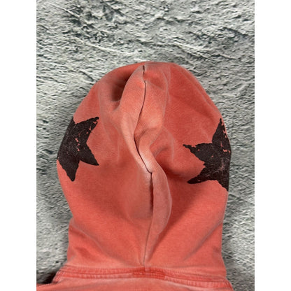 True Religion vintage zip hoodie Orange Rhinestones LA