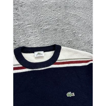 Lacoste sweater multicolor vintage navy beige Sport