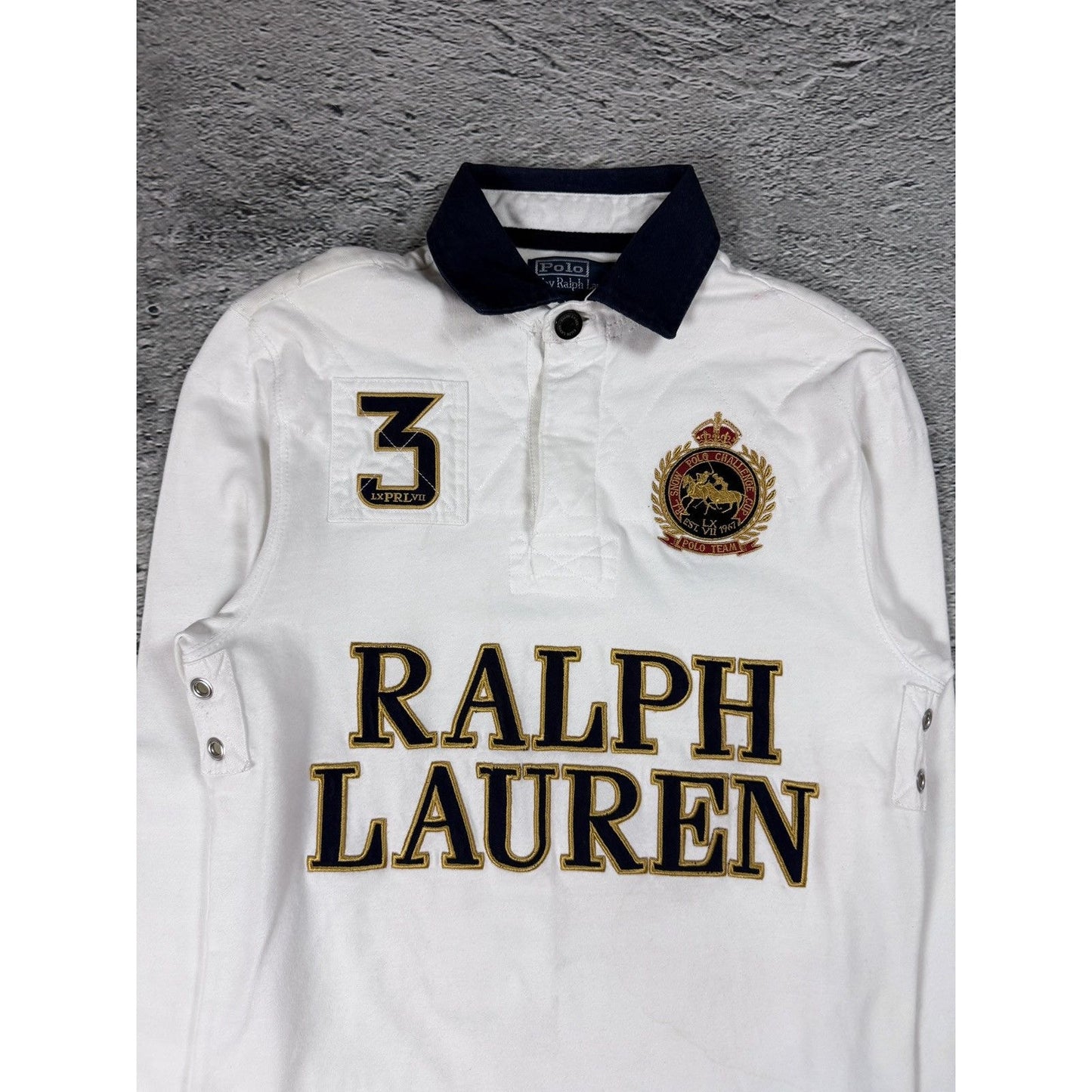 Chief Keef Polo Ralph Lauren longsleeve big logo White