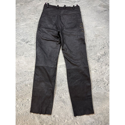 Heavy Leather biker Pants Vintage brown