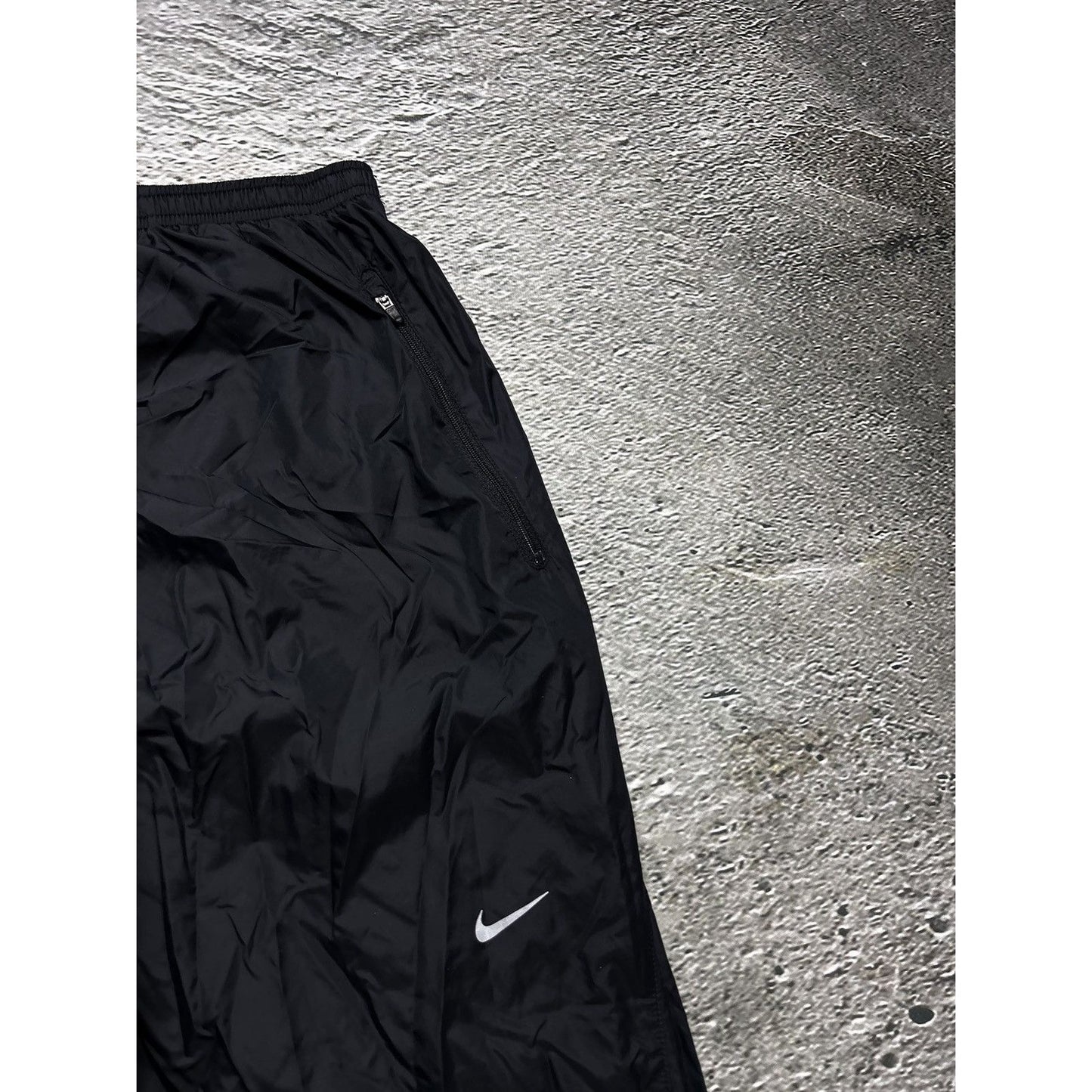 Nike vintage black blue track suit jacket pants nylon Y2K