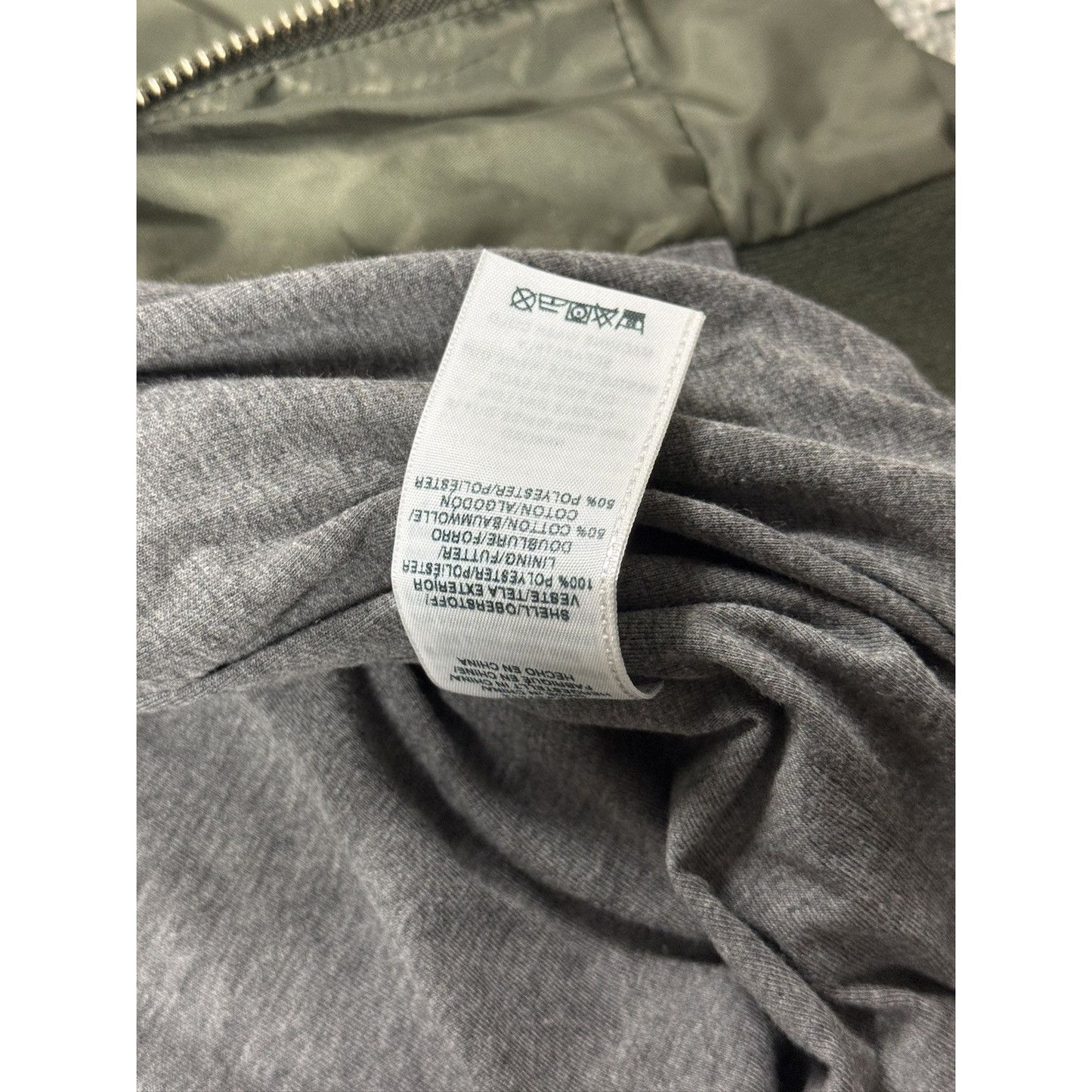 True Religion bomber jacket satin military full zip khaki