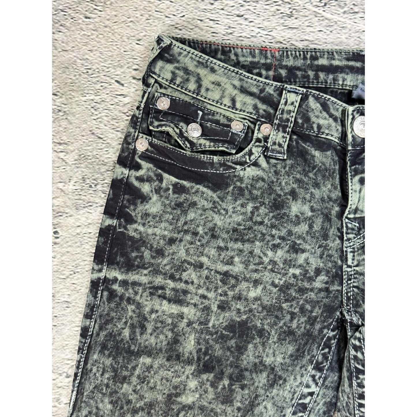 True Religion jeans skinny marble camo khaki green
