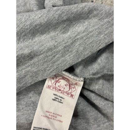 Evisu T-shirt big logo buddah gray purple Y2K