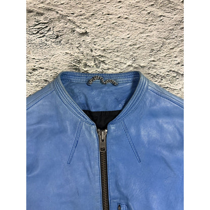 Allsaints AW07 specialist blue turqoise Leather Jacket