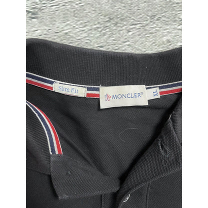 Moncler Polo Shirt black long sleeve T-shirt logo