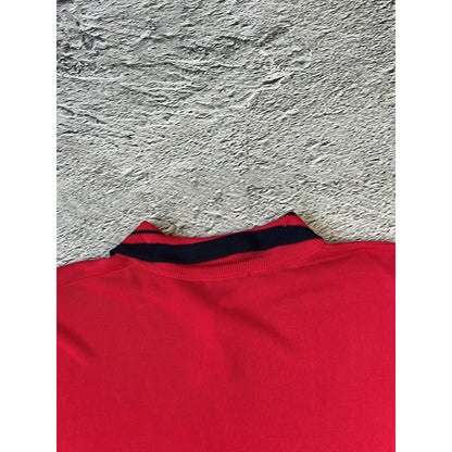 Gianni Versace mesh polo t-shirt red vintage