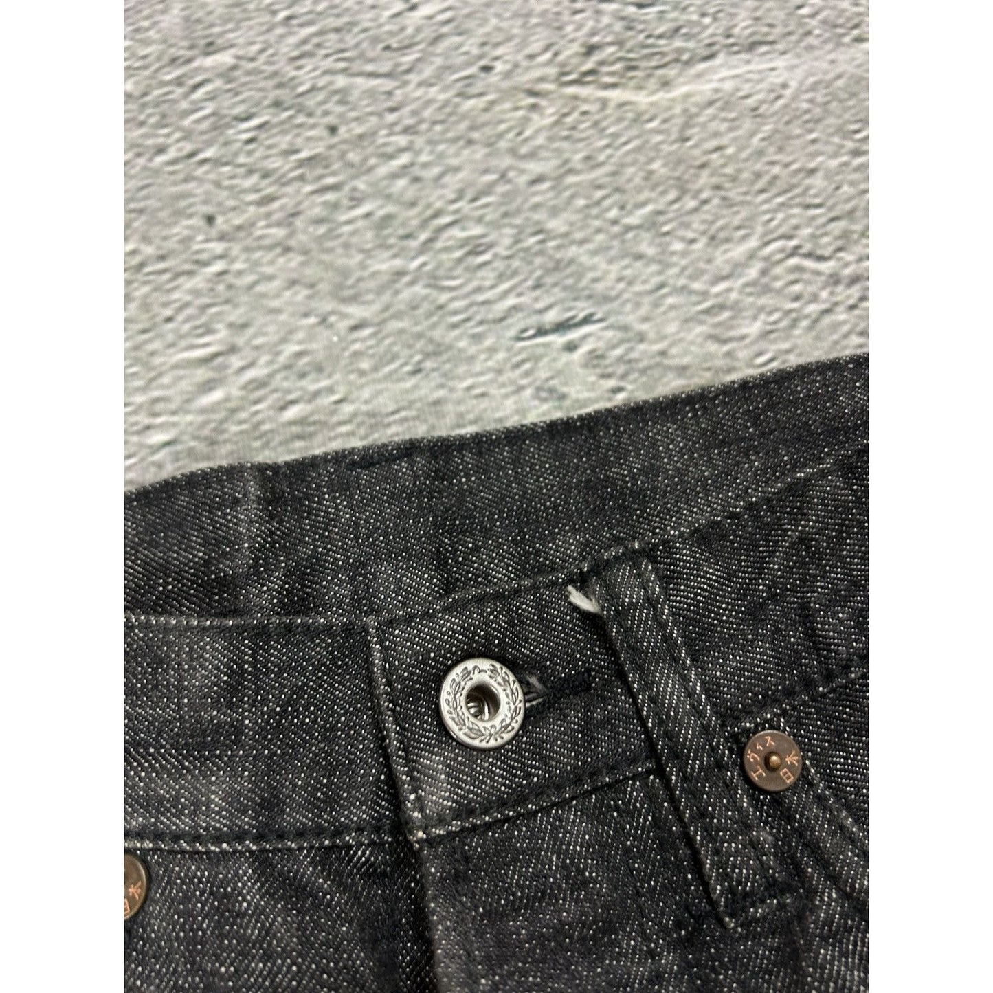 Evisu jeans black big logo Before Anyone white selvedge