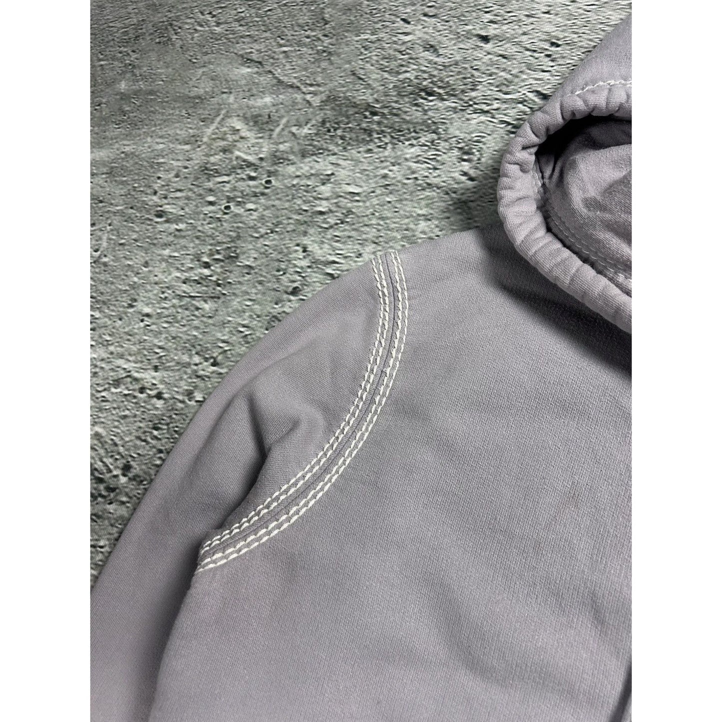 True Religion vintage purple grey zip hoodie thick stitching