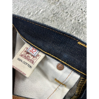 Evisu jeans daicock koi big logo embroidery selvedge denim