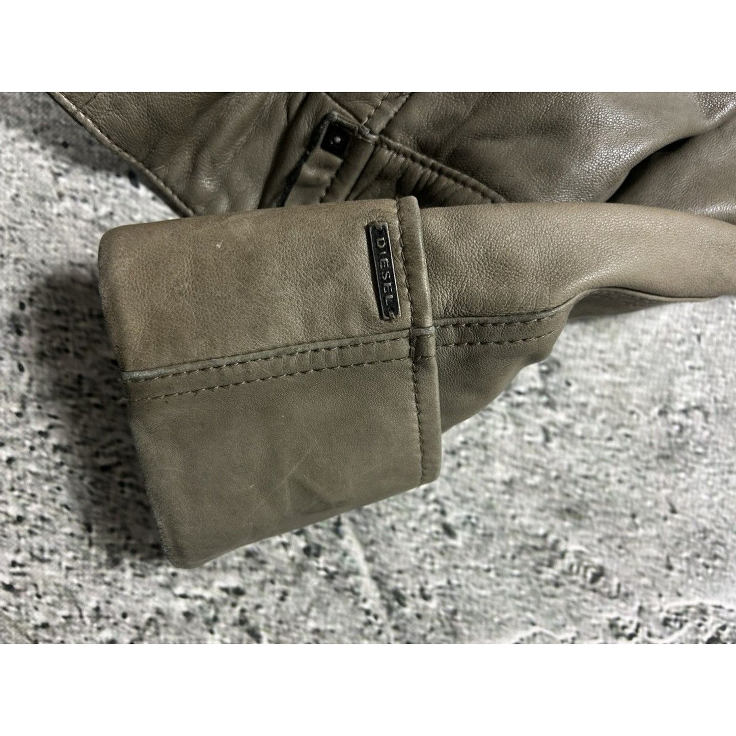 Diesel leather jacket brown vintage avant garde