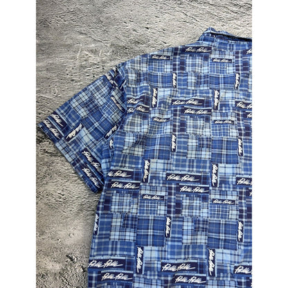 Pelle Pelle shirt vintagr full print button up blue