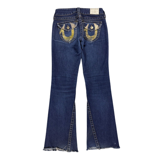 True Religion jeans flared blue Gold painted