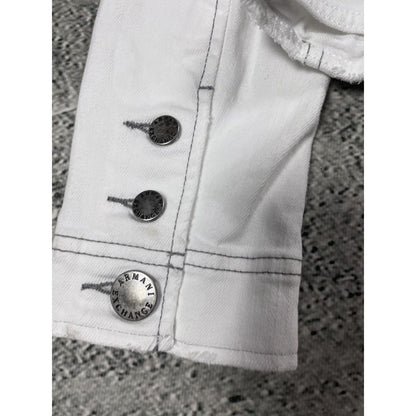 Armani Exchange denim jacket avant garde white Y2K