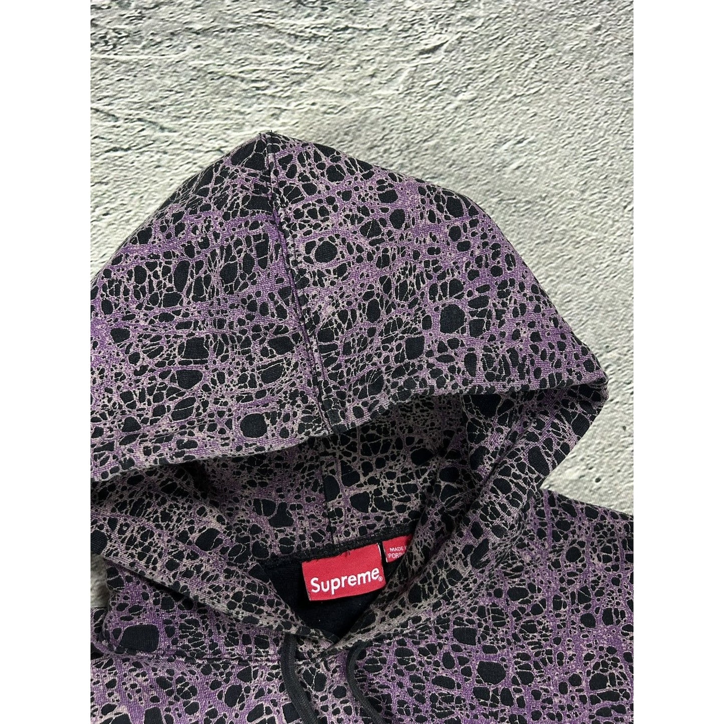 Supreme marble hoodie purple web
