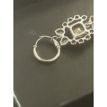Gucci earrings silver green 925