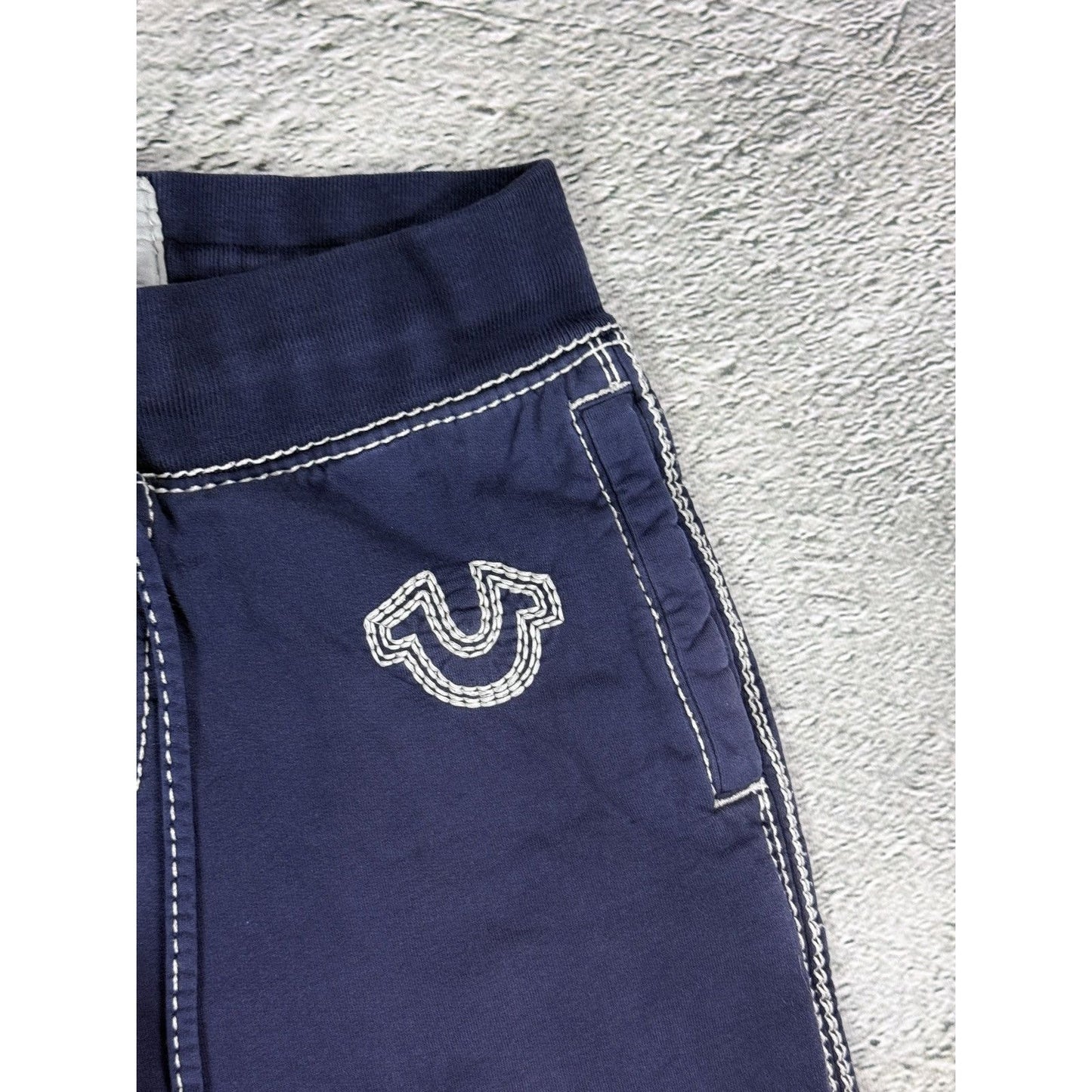 True Religion track suit zip hoodie sweatpants navy