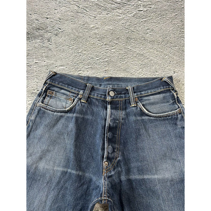 Evisu jeans red daicock big logo selvedge navy denim
