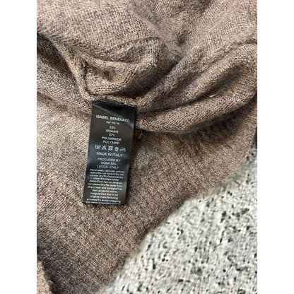 Isabel Benenato cardigan mohair brown button up sweater AW18