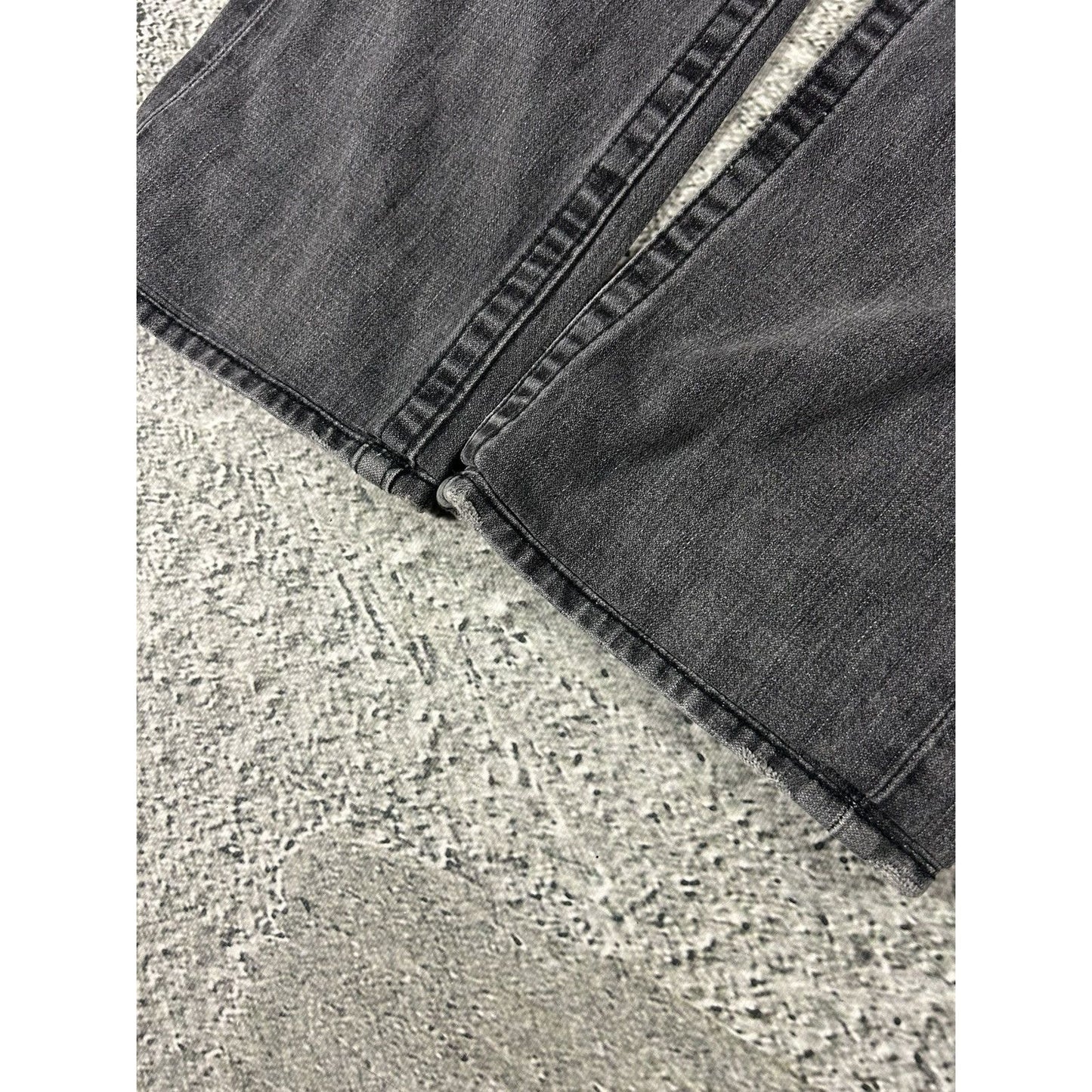 True Religion jeans grey black thick stitching Bobby