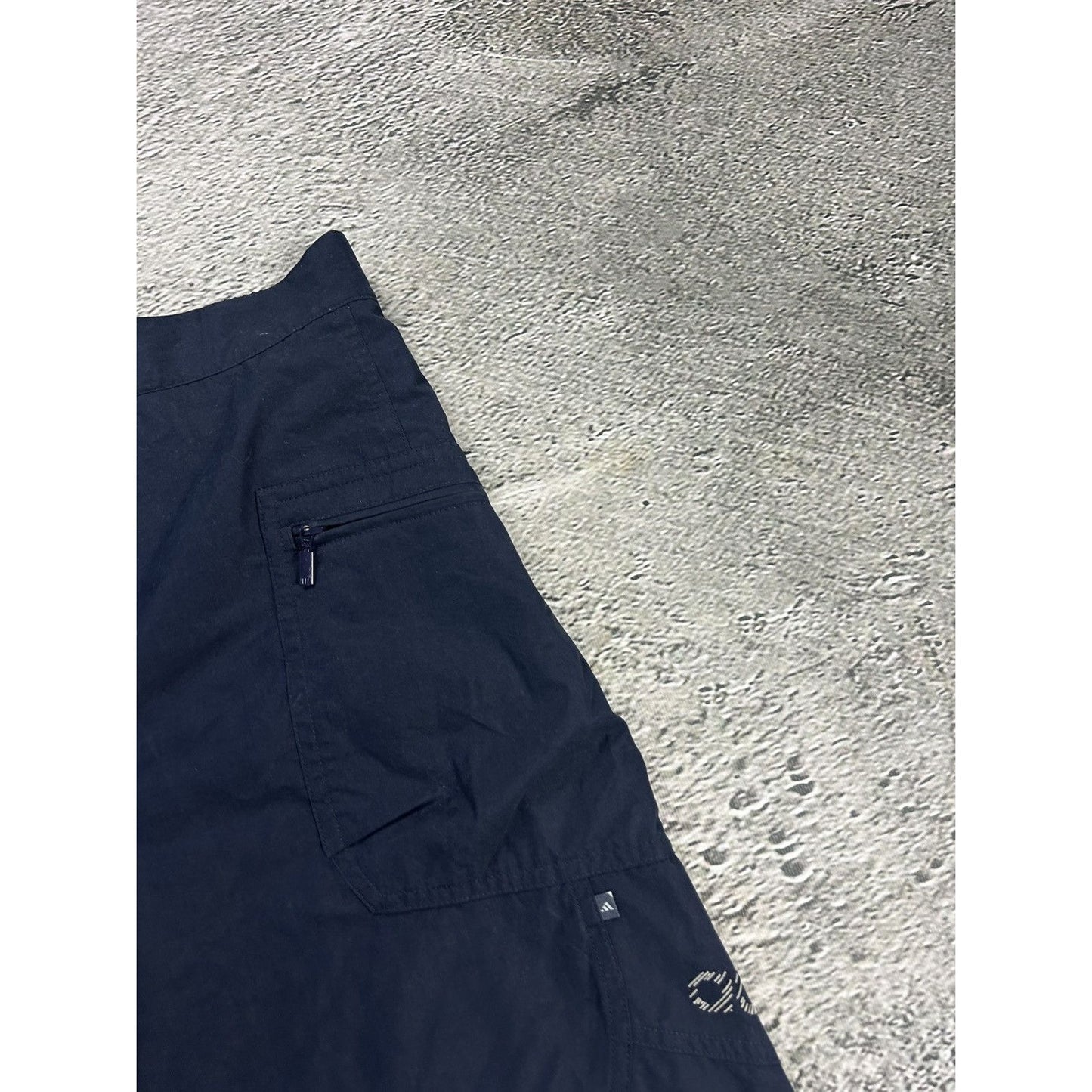 Adidas shorts navy blue cargo nylon pants Y2K