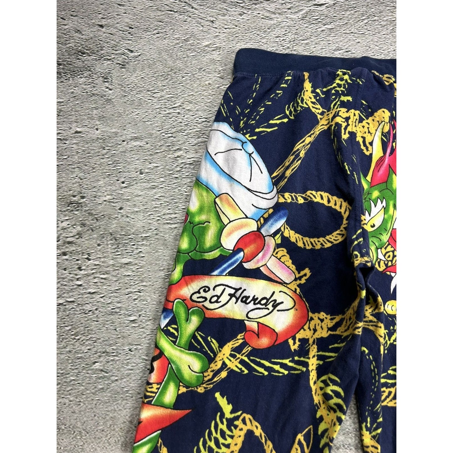 Ed Hardy Christian Audigier vintage sweatpants crazy Y2K