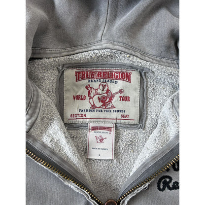 True Religion zip hoodie big logo vintage big logo Y2K