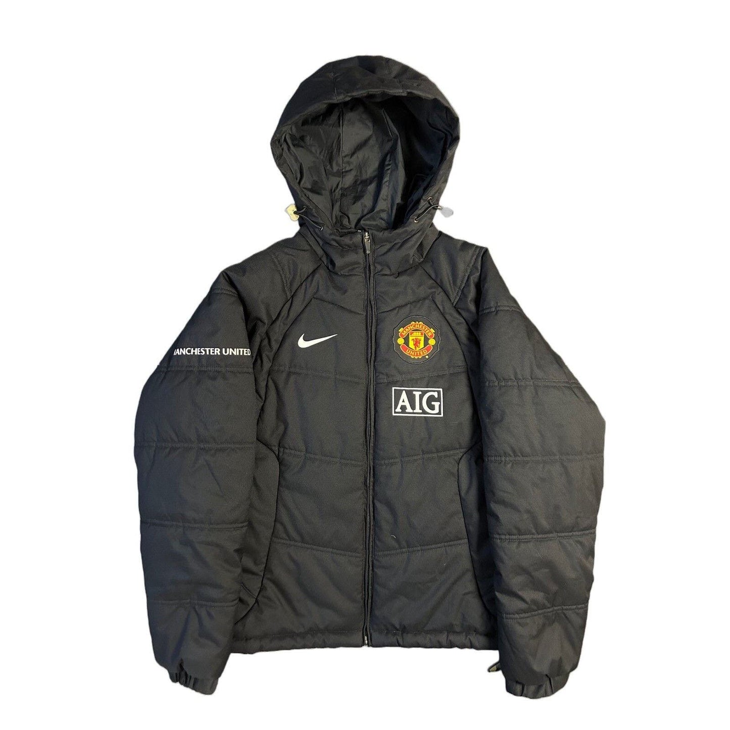 Man United Nike vintage puffer jacket black AIG Manchester