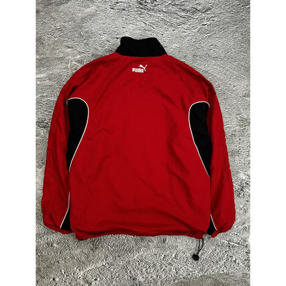 Puma tracksuit pants jacket vintage red black Y2K drill