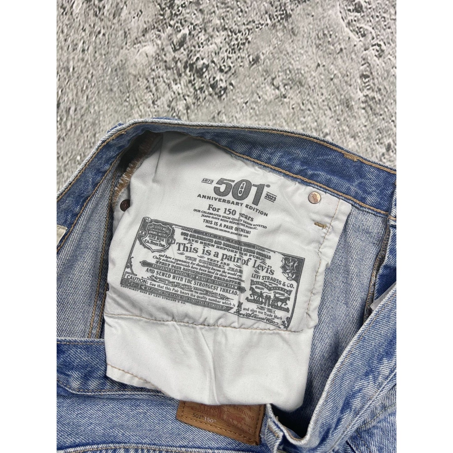Levi’s 501 jeans 150 special edition 90s patchowork blue