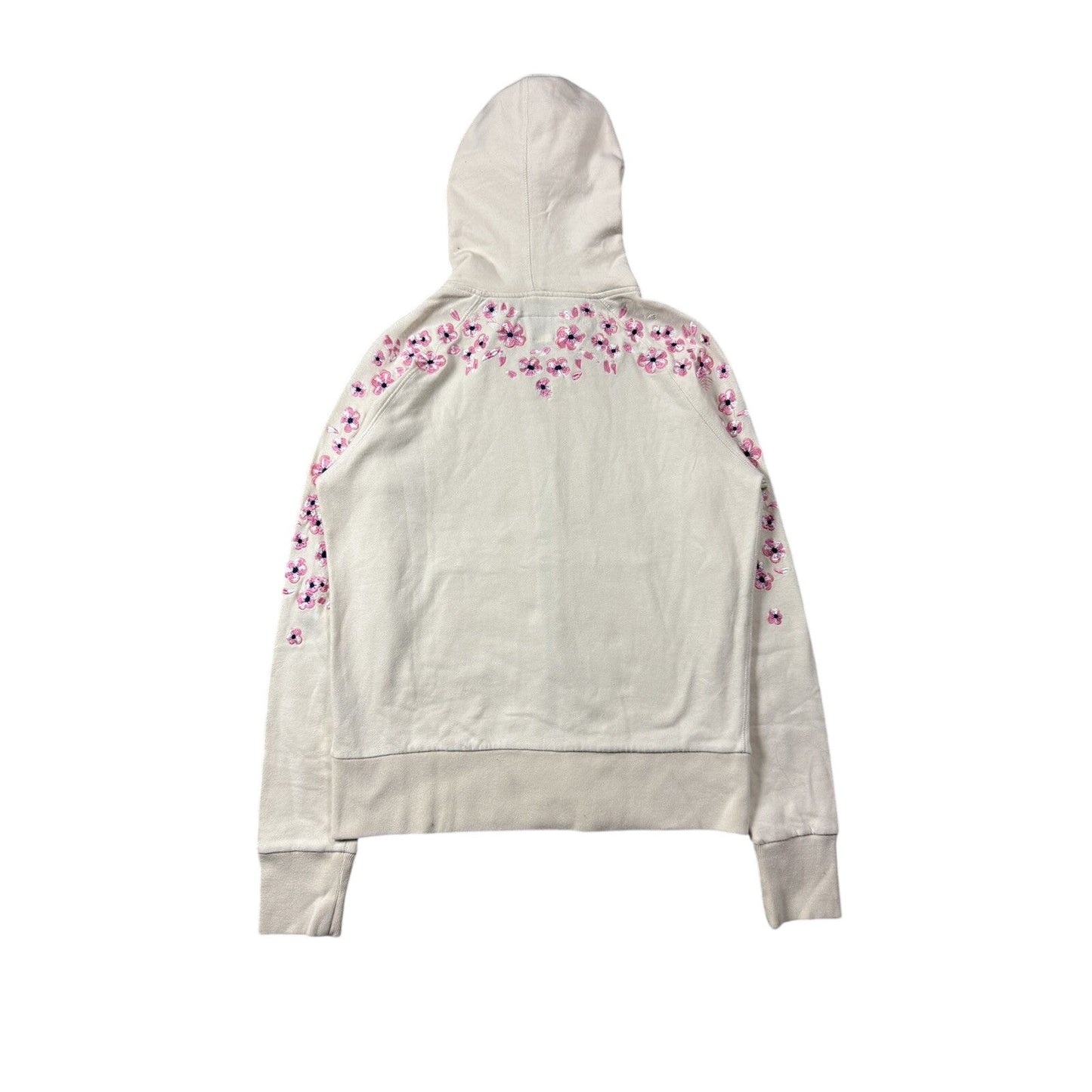 Evisu zip hoodie biege vintage big logo cherry blossom japan