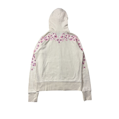 Evisu zip hoodie biege vintage big logo cherry blossom japan