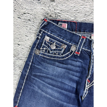 True Religion blue jeans Red Tab stitching Y2K Ricky