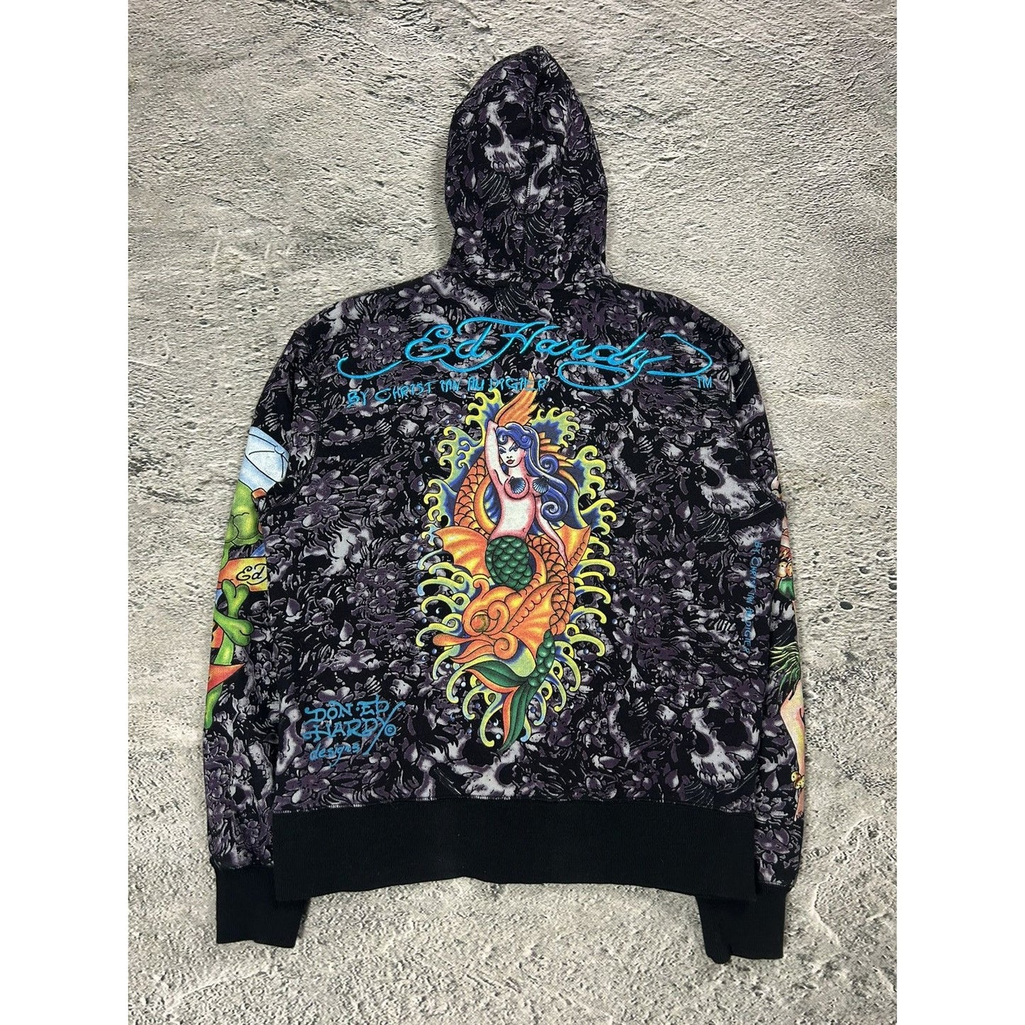 Ed Hardy zip hoodie purple vintage Y2K Christian Audigier