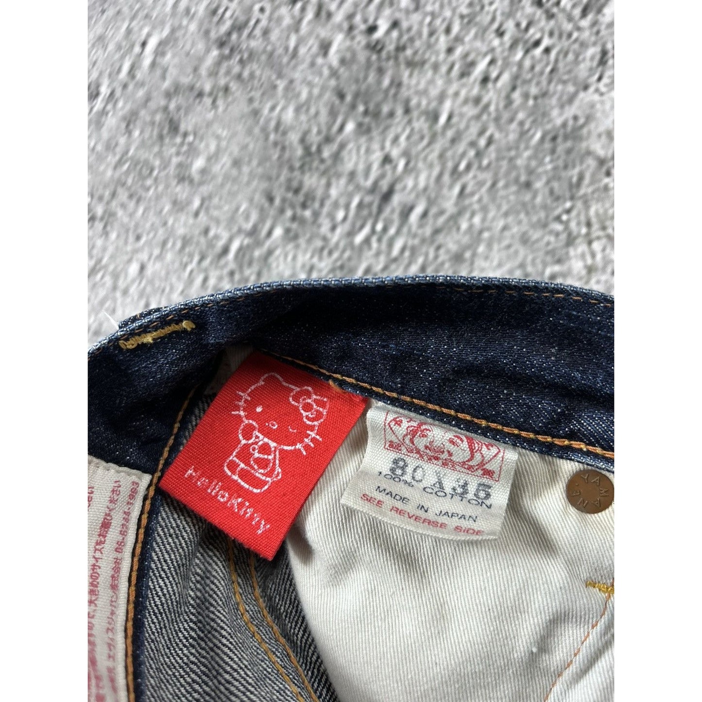 Evisu Hello Kitty jeans vintage selvedge denim Japan RARE