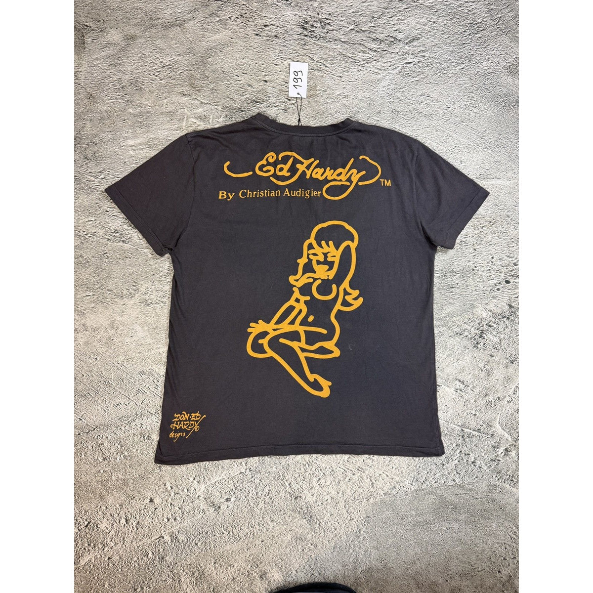 Ed Hardy Christian Audigier vintage gray t-shirt skull