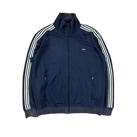 Adidas zip sweatshirt navy track jacket