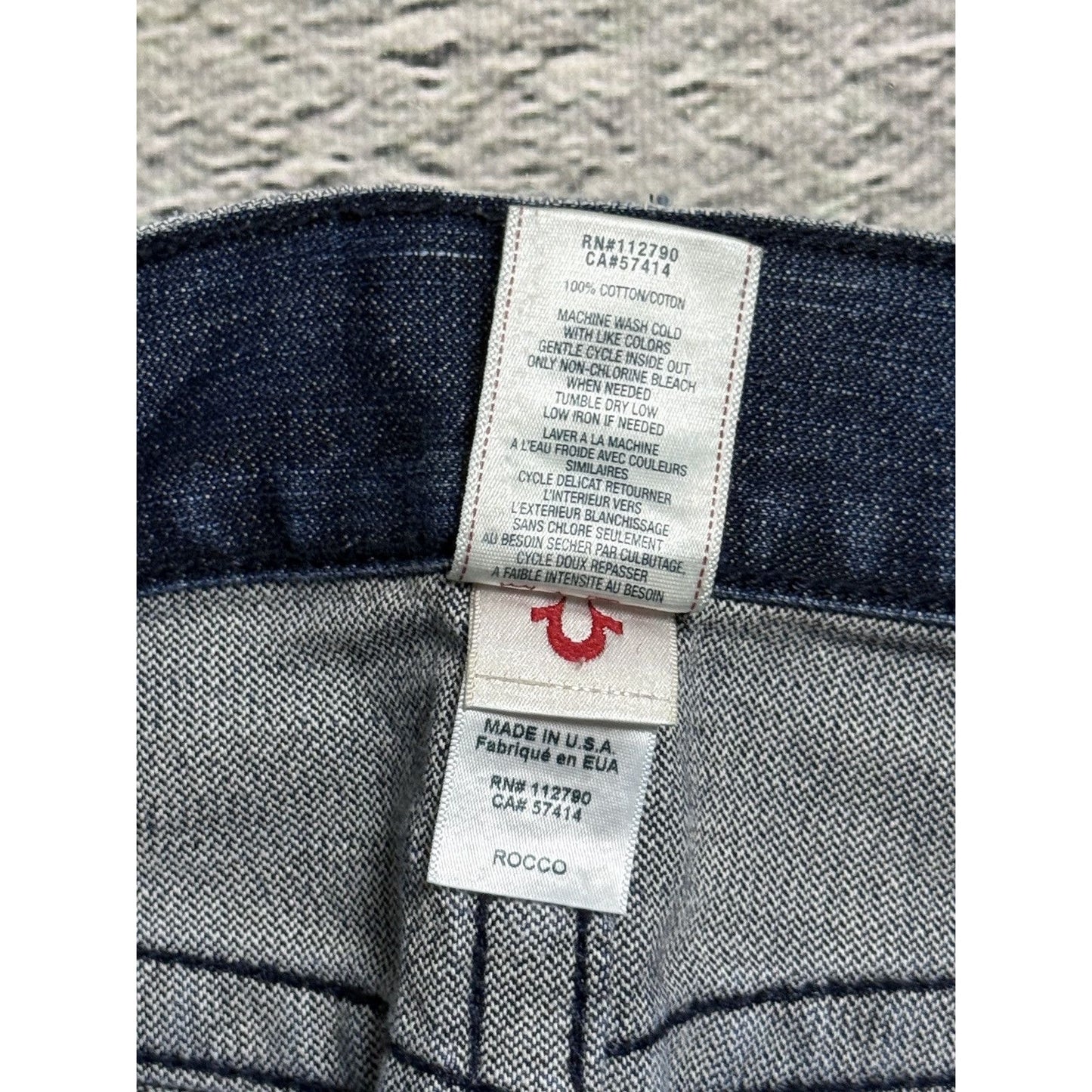 True Religion Rocco jeans vintage denim pants slim snakeskin