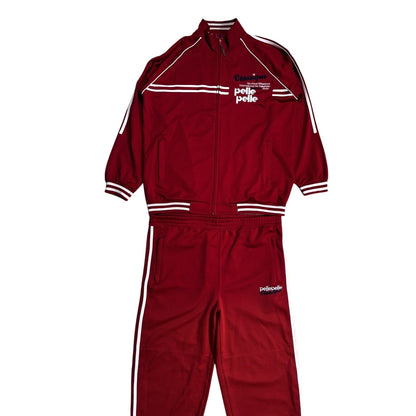 Pelle Pelle vintage track suit red white zip Classique